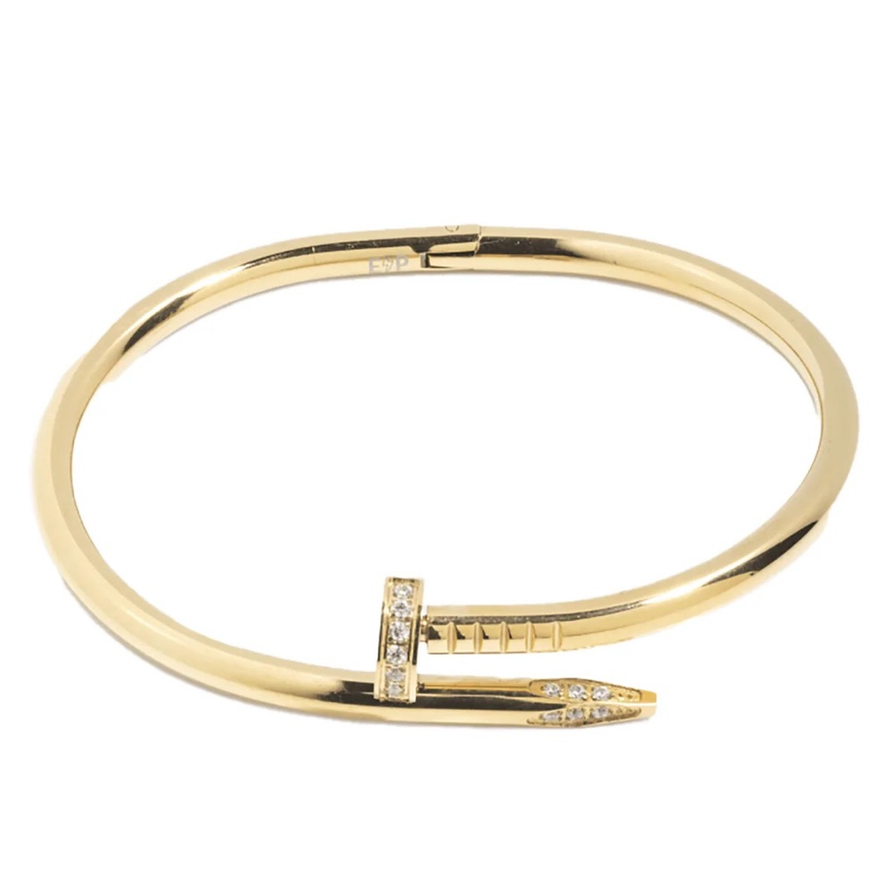 NWTs Nailed It Stainless Steel Gold Bracelet - Picture 3 of 3